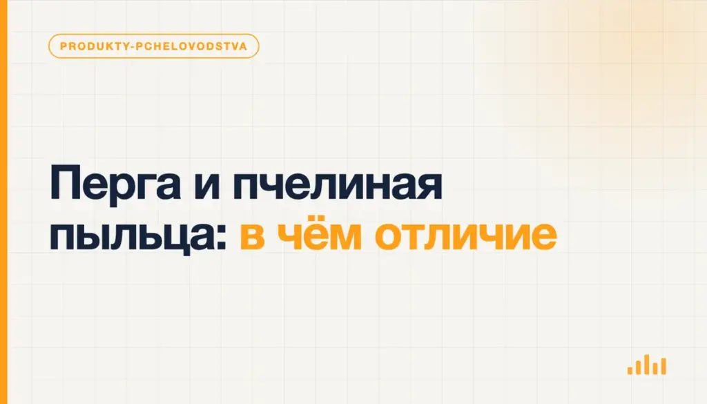 Перга и пчелиная пыльца: в чём отличие