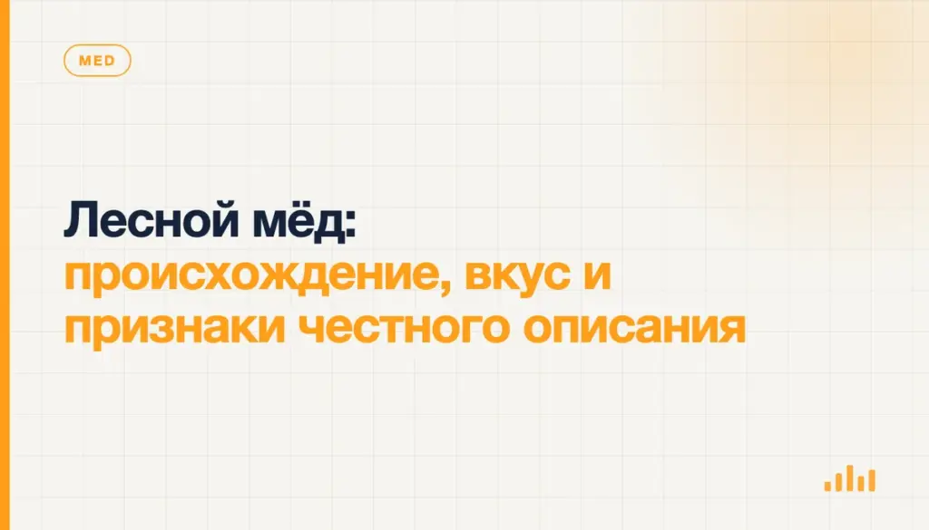 Лесной мёд: происхождение, вкус и признаки честного описания
