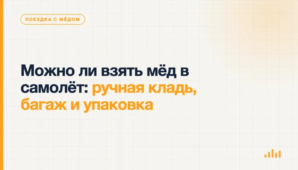 Можно ли взять мёд в самолёт: ручная кладь, багаж и упаковка